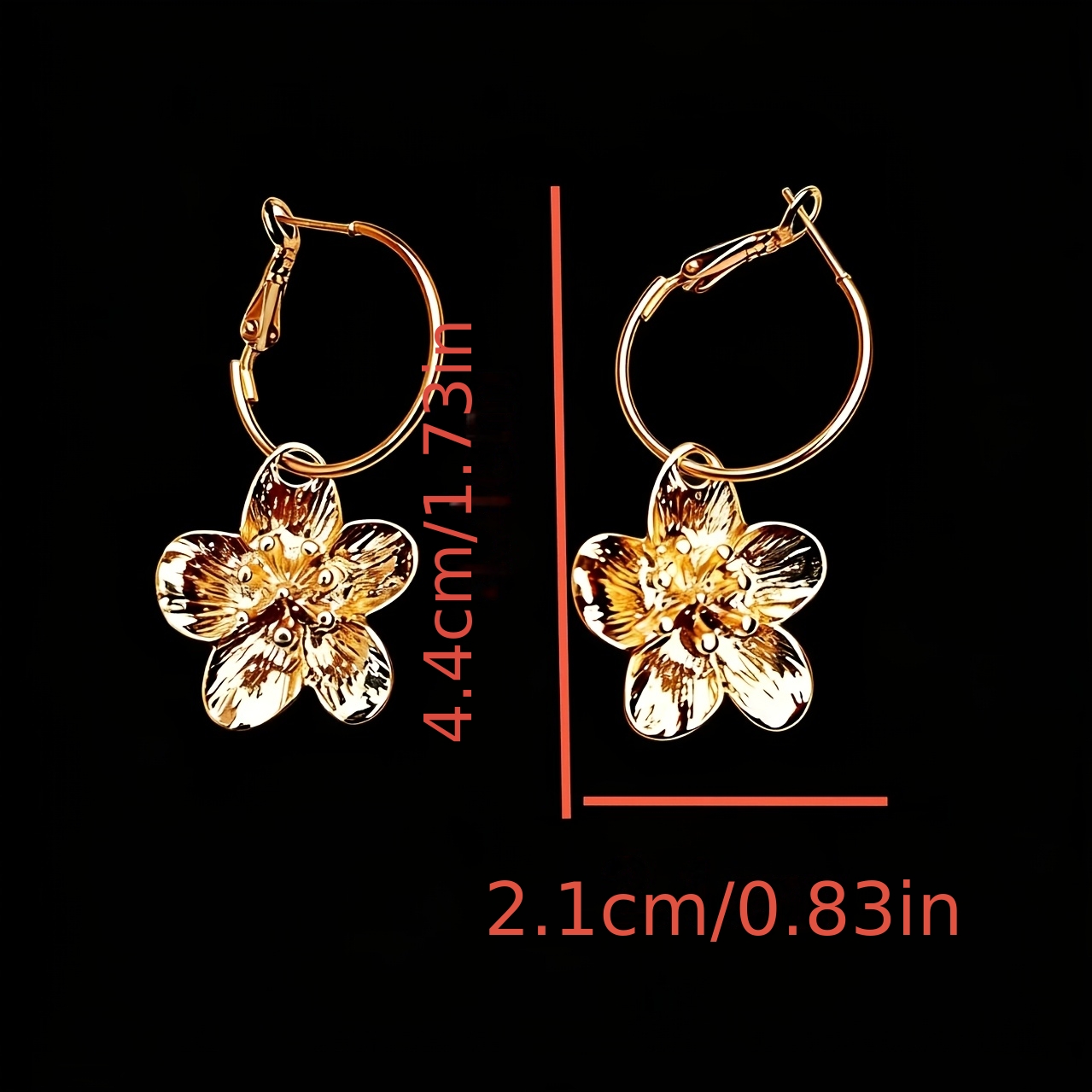 Women's Simple Five-Petal Flower Earrings